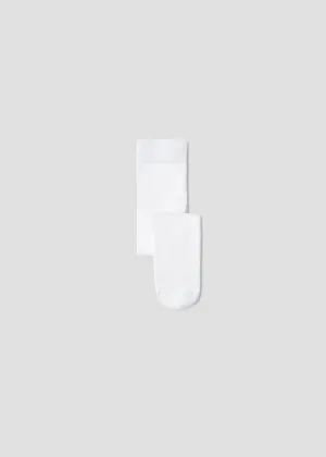Cotton Blend Tights, White, Baby/Toddler