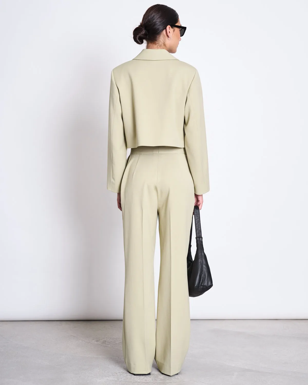 CROPPED BLAZER TULIA PISTACHIO