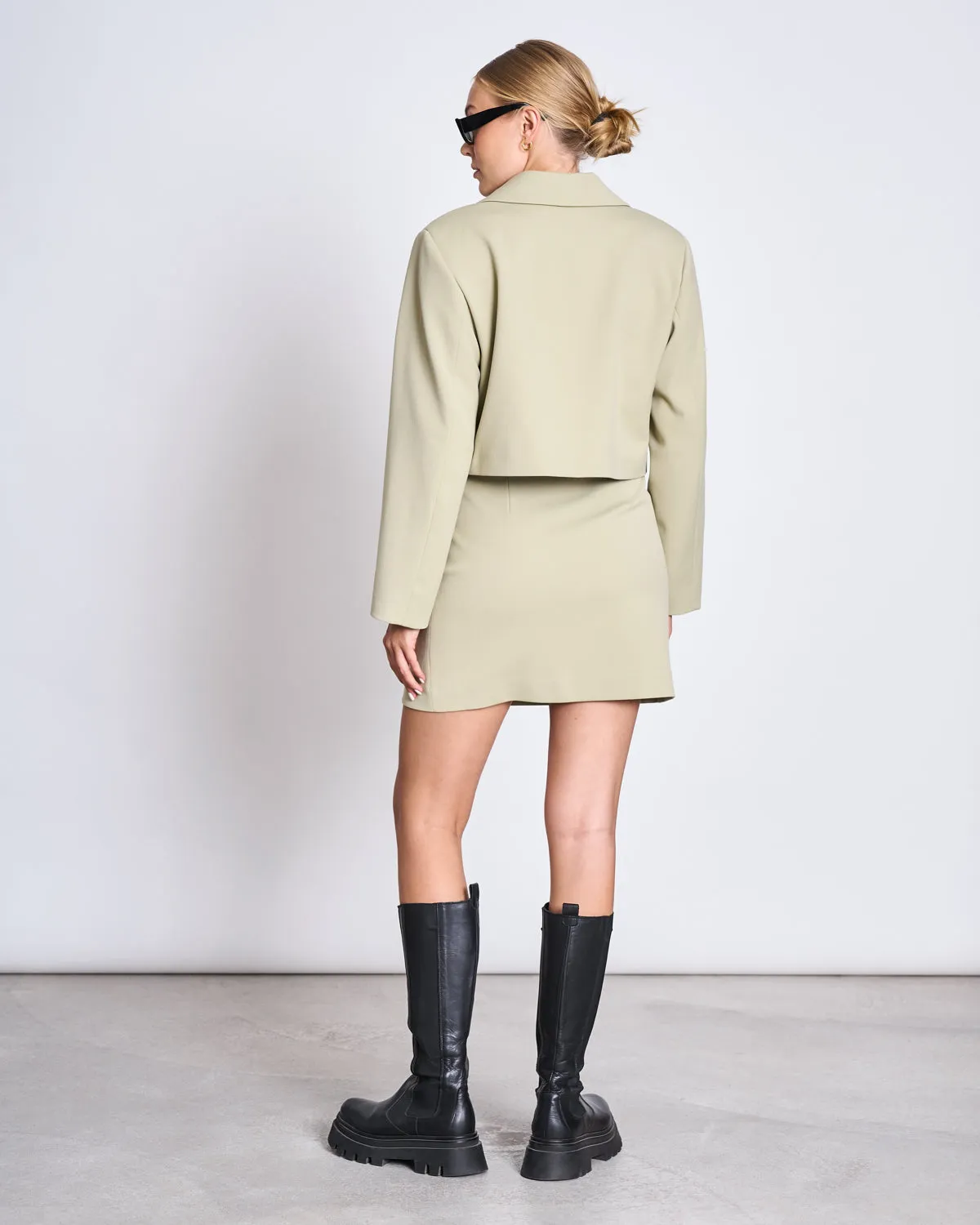CROPPED BLAZER TULIA PISTACHIO