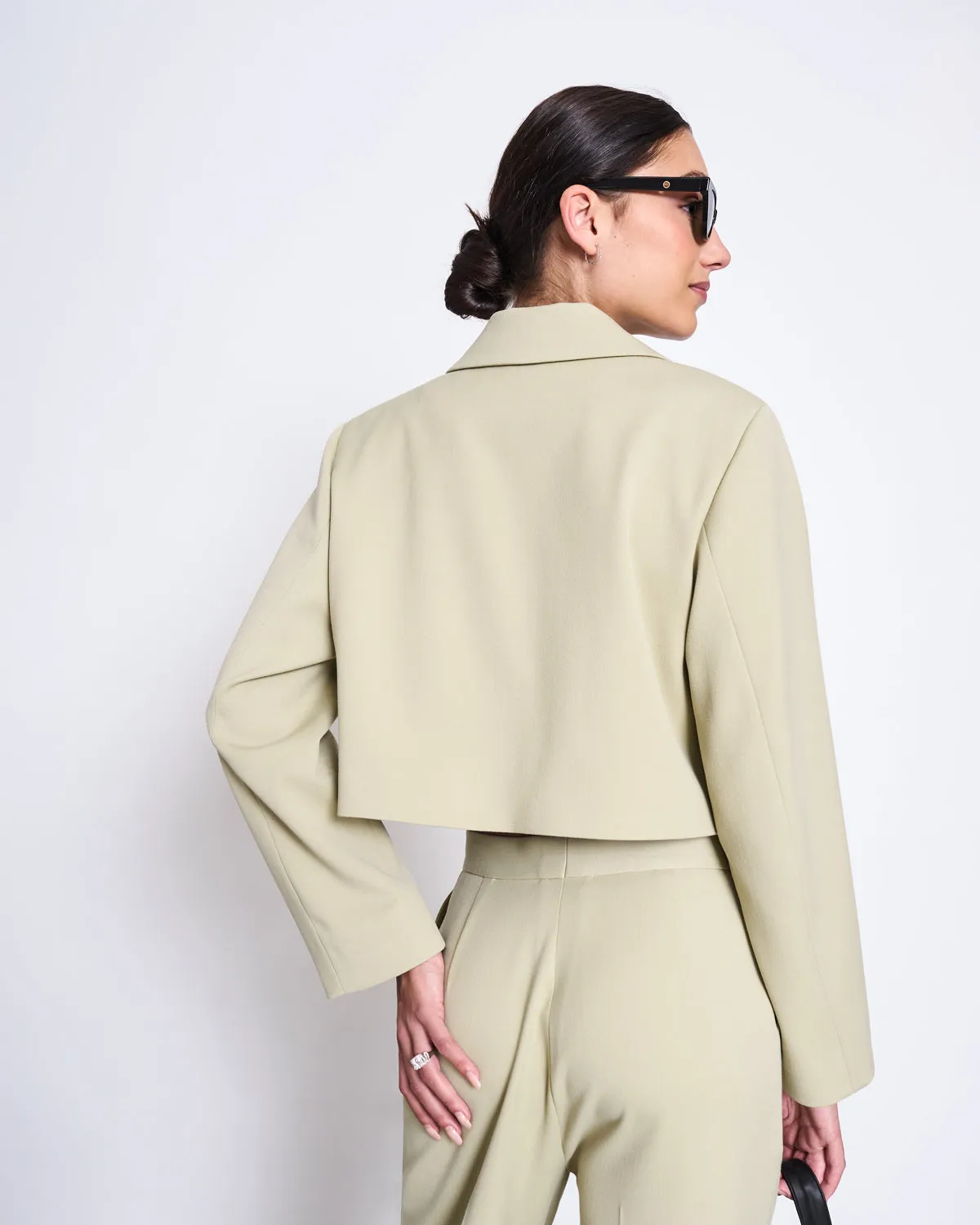 CROPPED BLAZER TULIA PISTACHIO