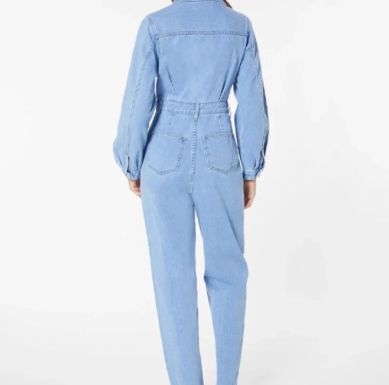 Denim Button Up Boiler Suit