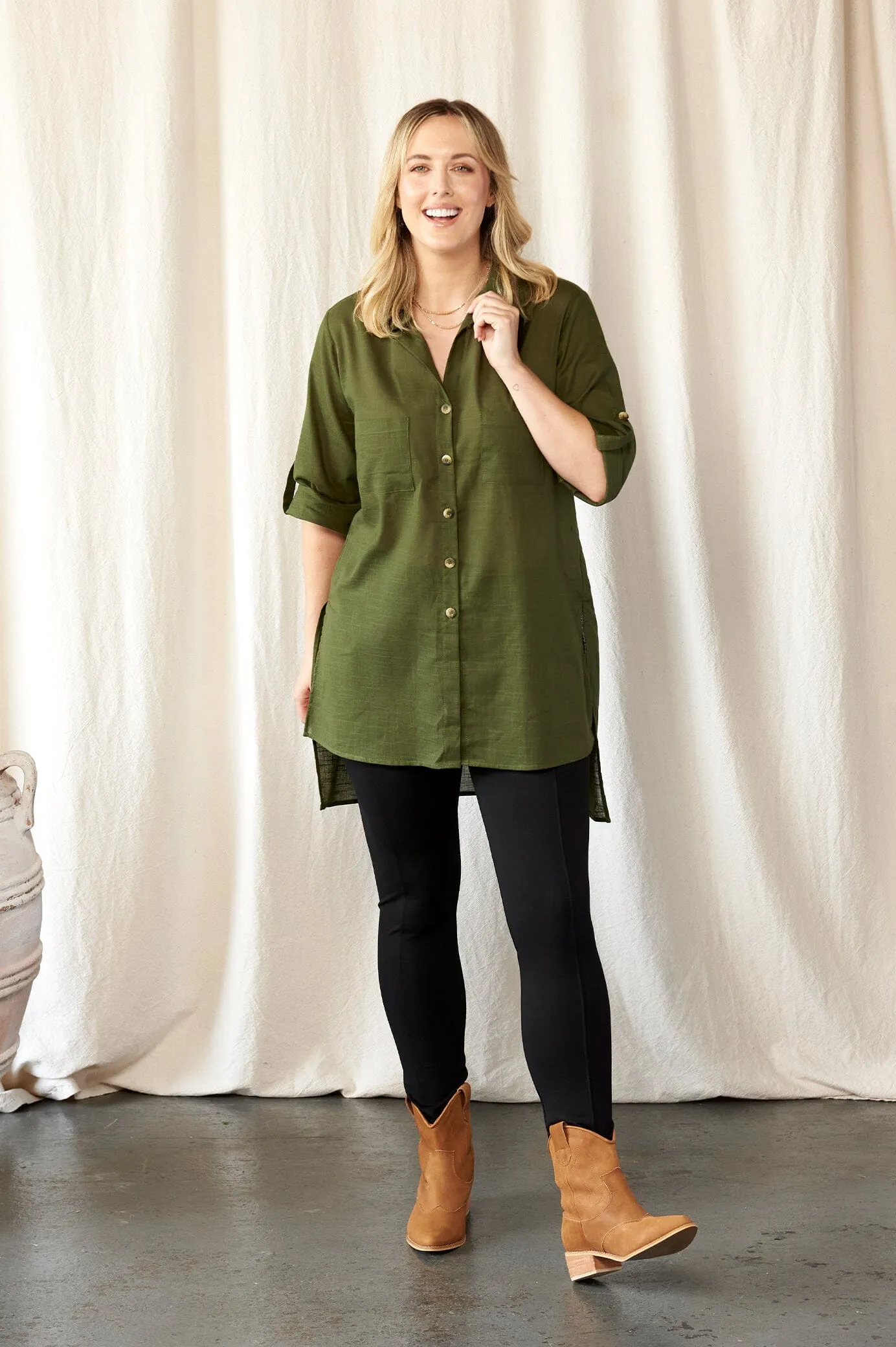 Denver Dress Shirt Olive