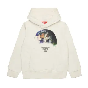 Diesel The World is Mine Off-White Hoodie