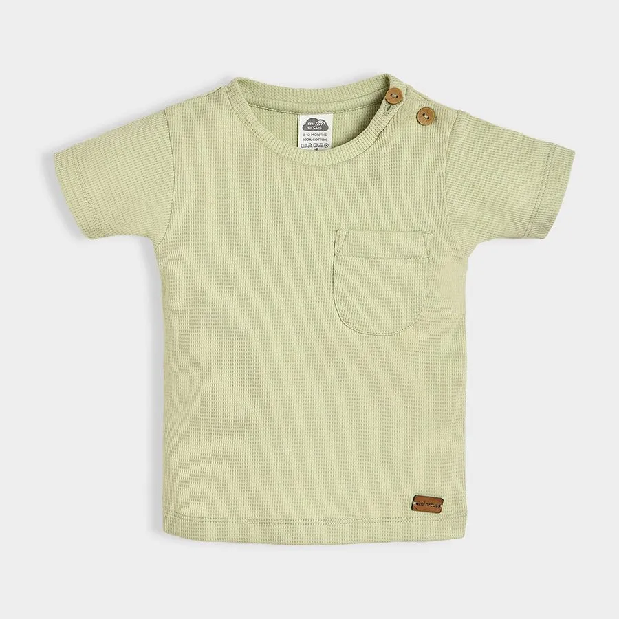 Dinomite Knitted Green T-shirt & Shorts Set