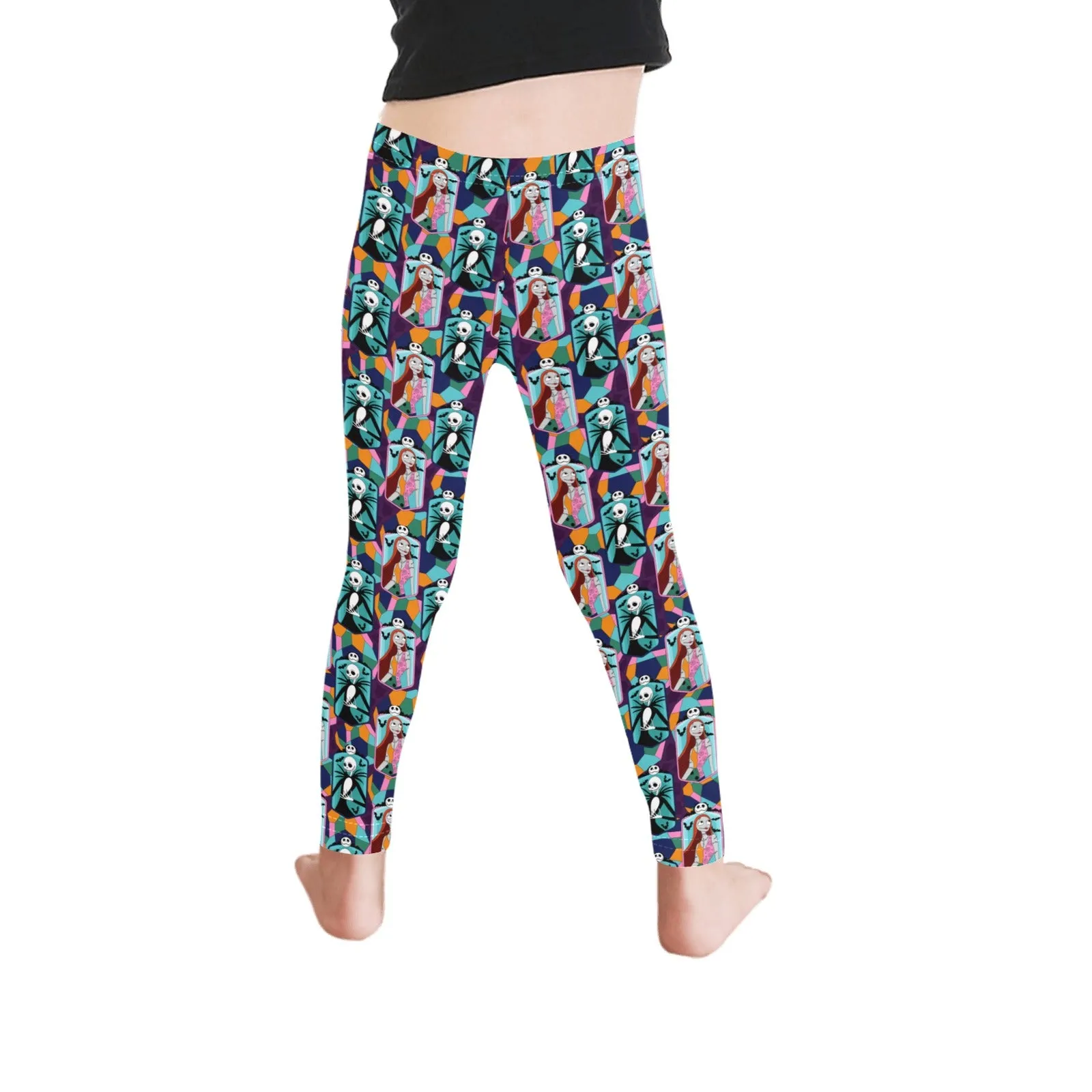 Disney Nightmare Before Christmas Stained Glass Kid's Leggings