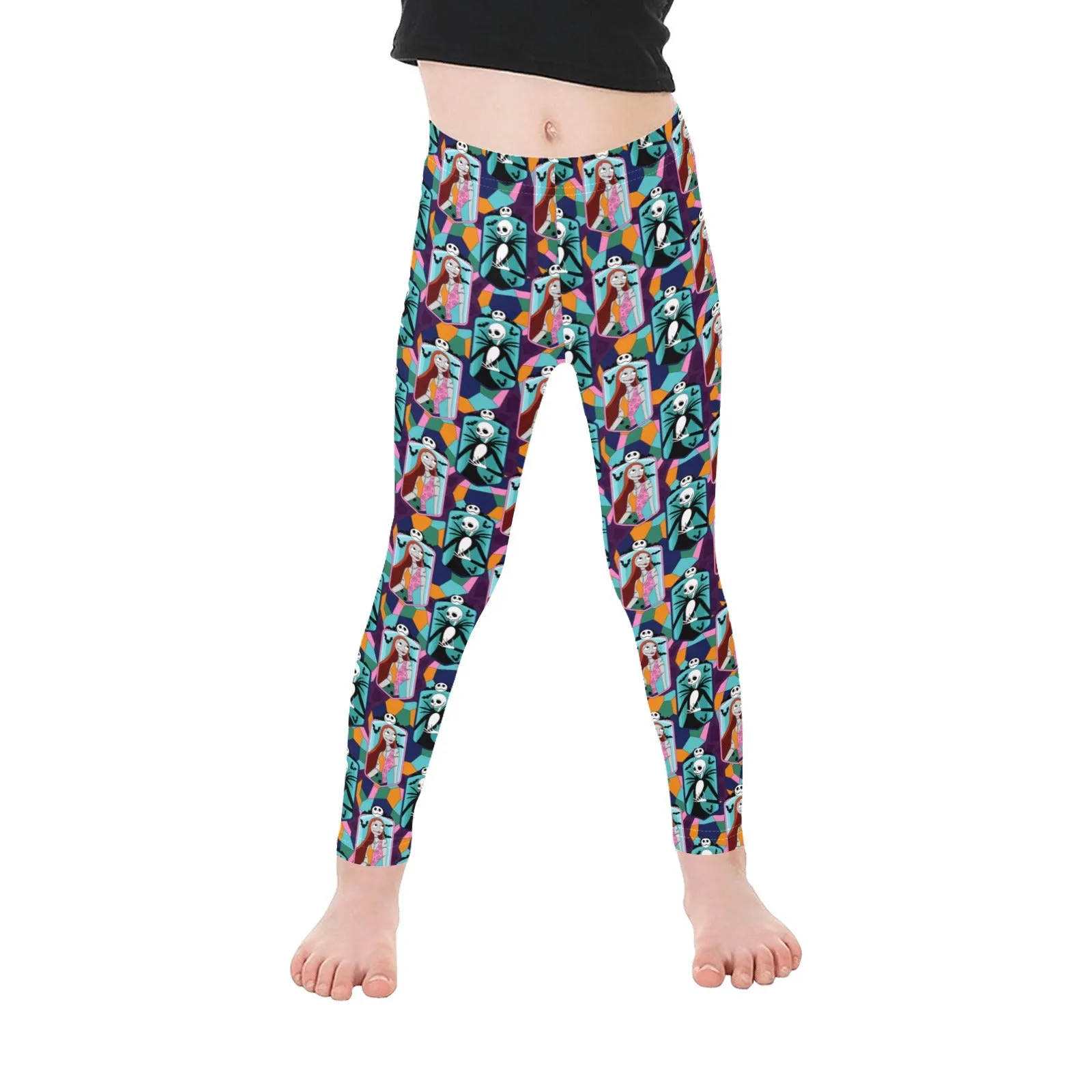 Disney Nightmare Before Christmas Stained Glass Kid's Leggings