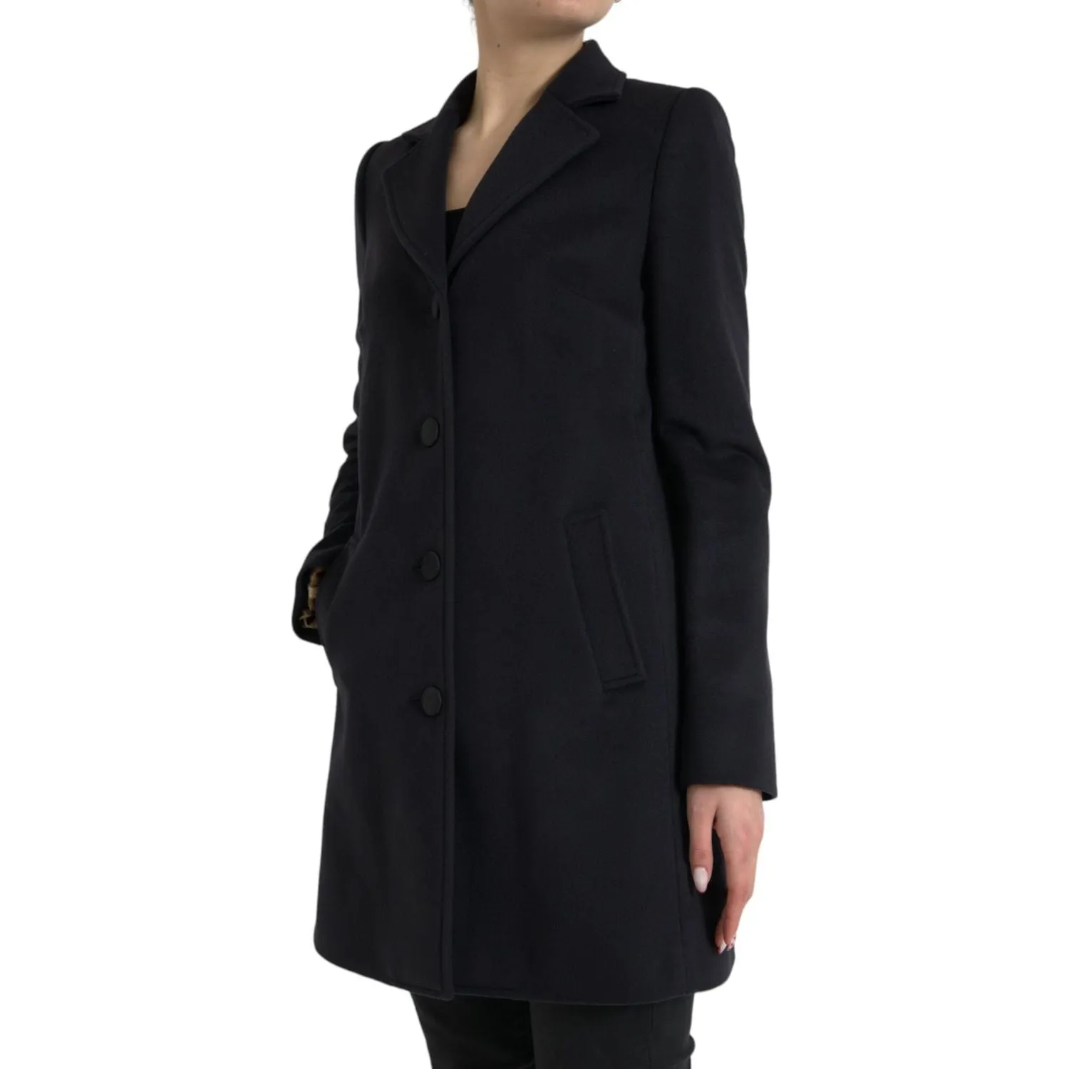 Dolce & Gabbana Elegant Virgin Wool Blend Black Blazer