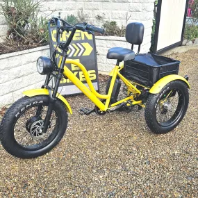 E-Trike  - Yellow Smart Technology with large battery and reverse