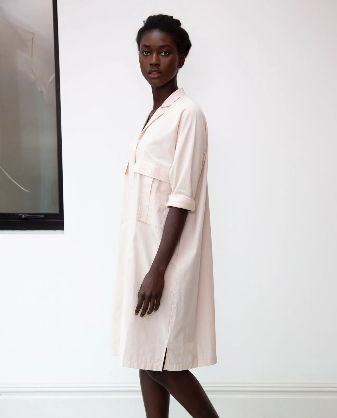 Etta Organic Cotton Dress In Beige