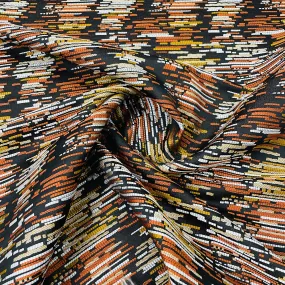 Exclusive Black & Orange Stripe Dobby Tapestry Fabric