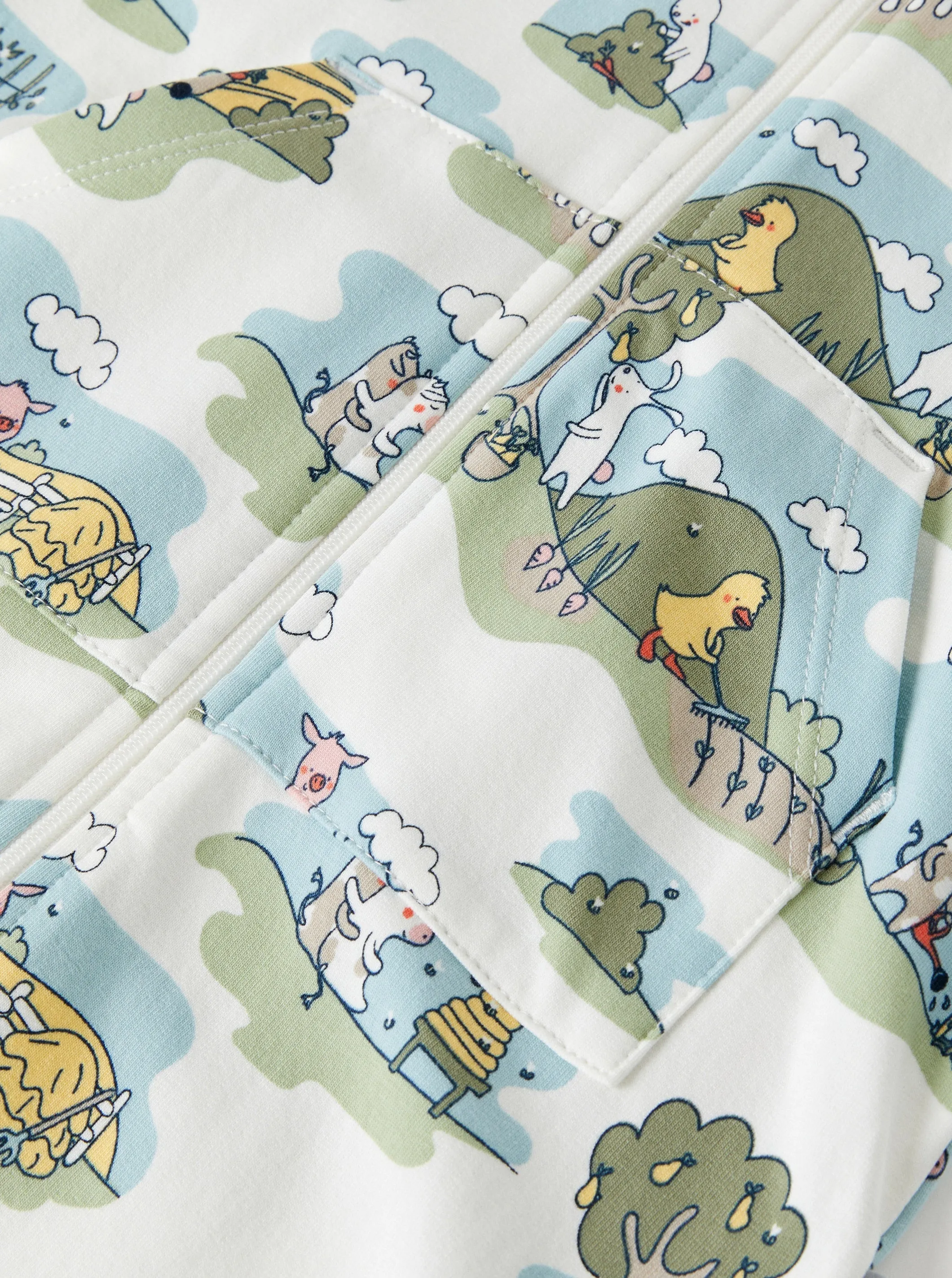 Farm Print Baby All-in-one