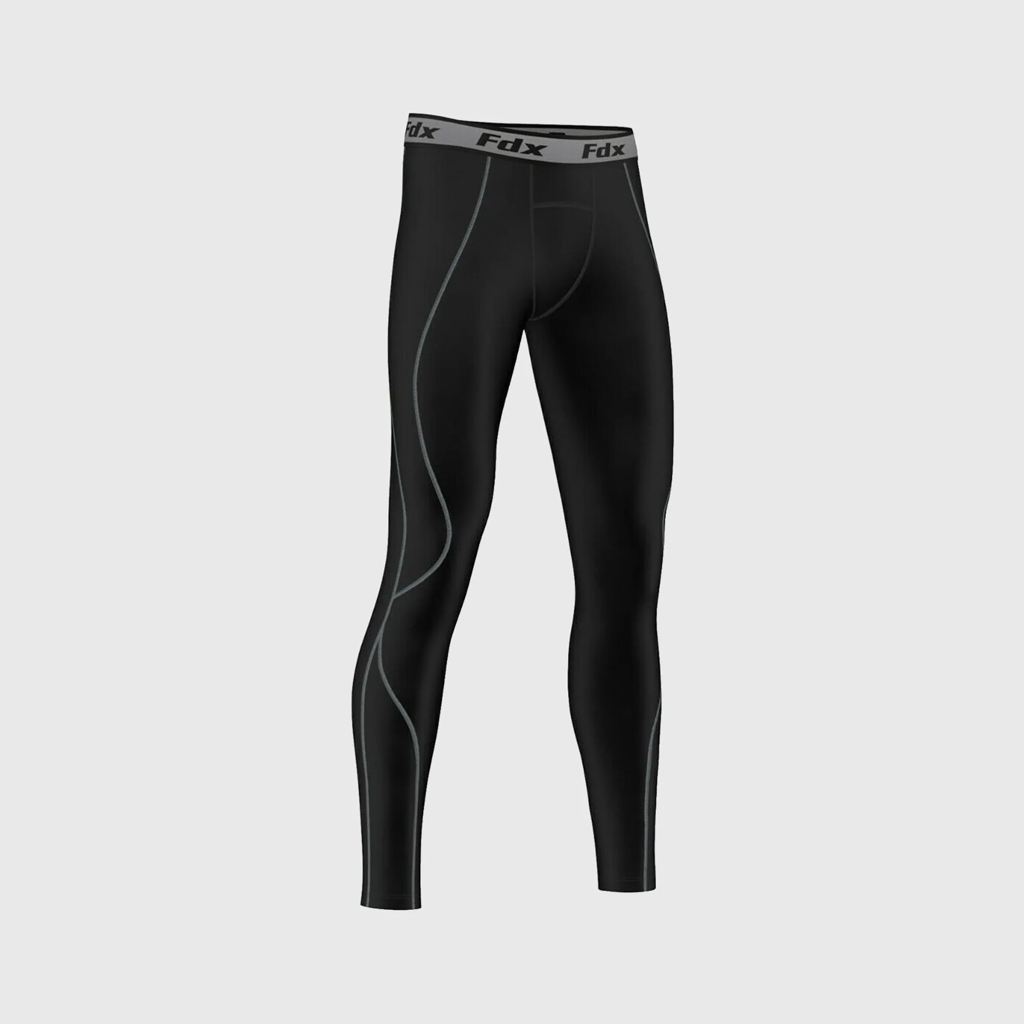 Fdx Blitz Grey Men's & Boy's Compression Base Layer Tights