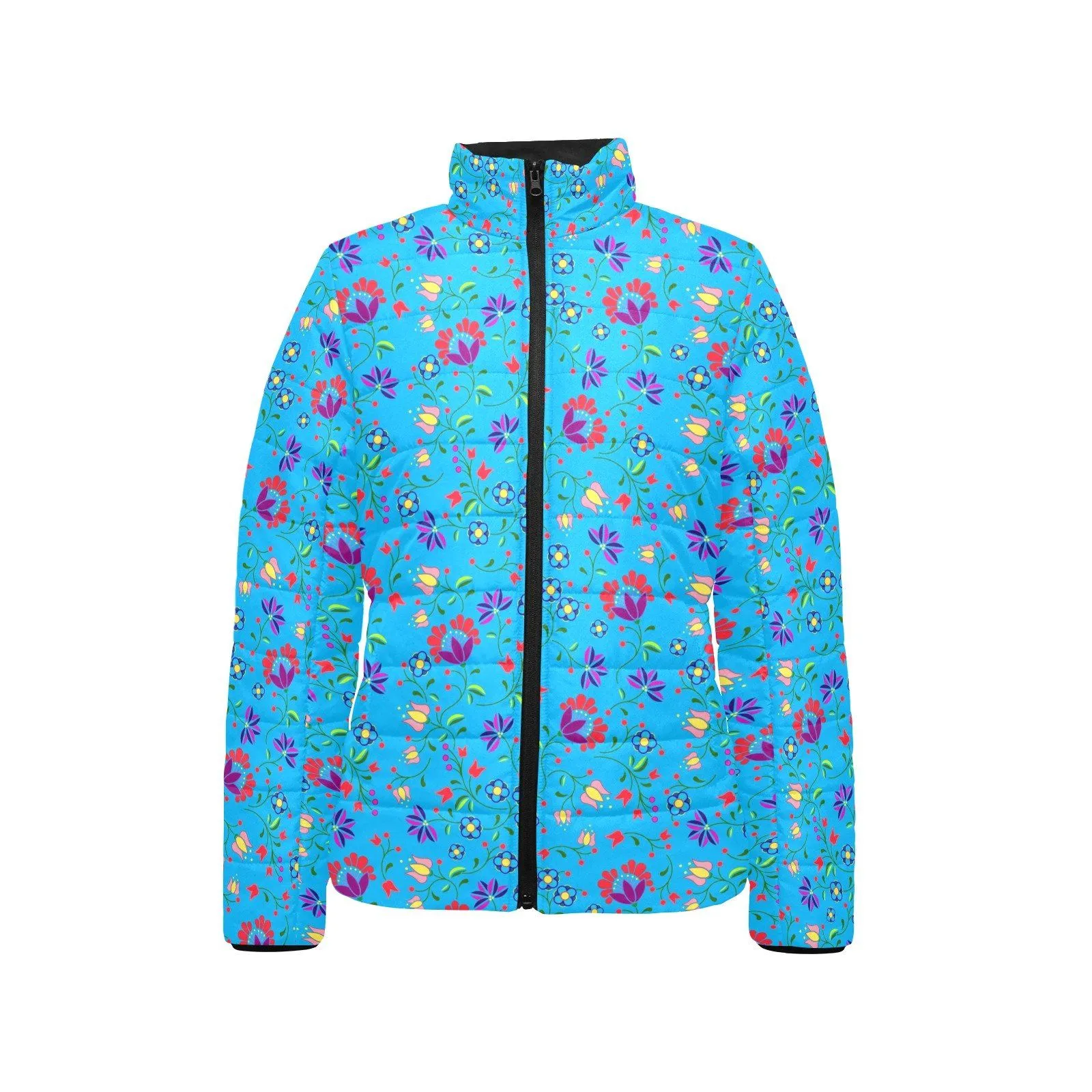 Fleur Indigine Ciel Women's Stand Collar Padded Jacket