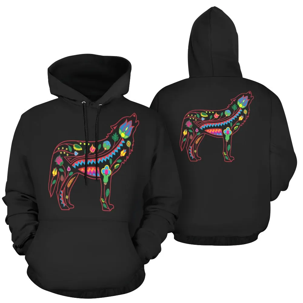 Floral Wolf Hoodie for Men (USA Size)
