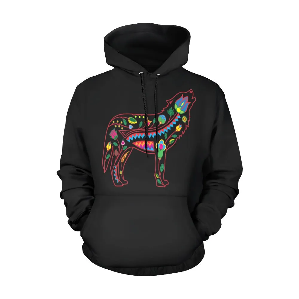 Floral Wolf Hoodie for Men (USA Size)