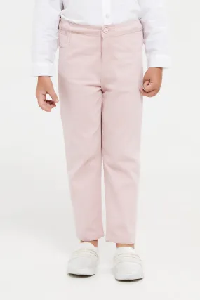 Girls Pink Plain Jogger