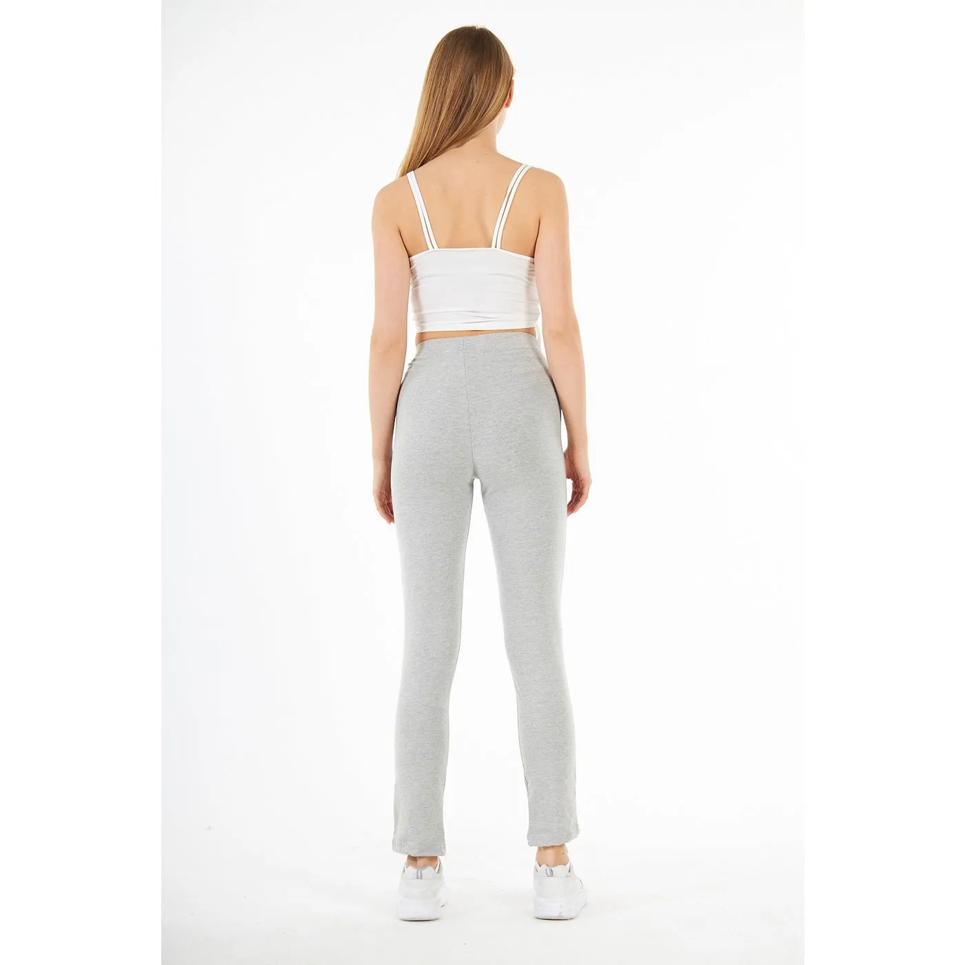 Grey Split Hem Leggings
