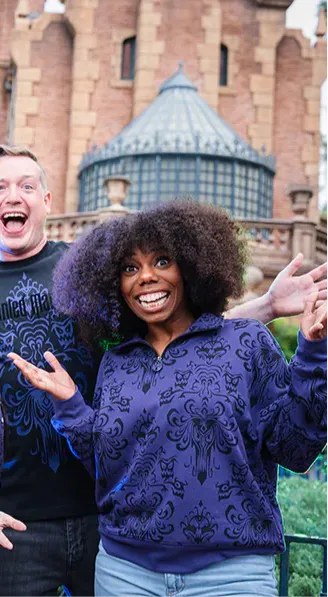 Haunted Mansion Wallpaper Quarter Zip Pullover