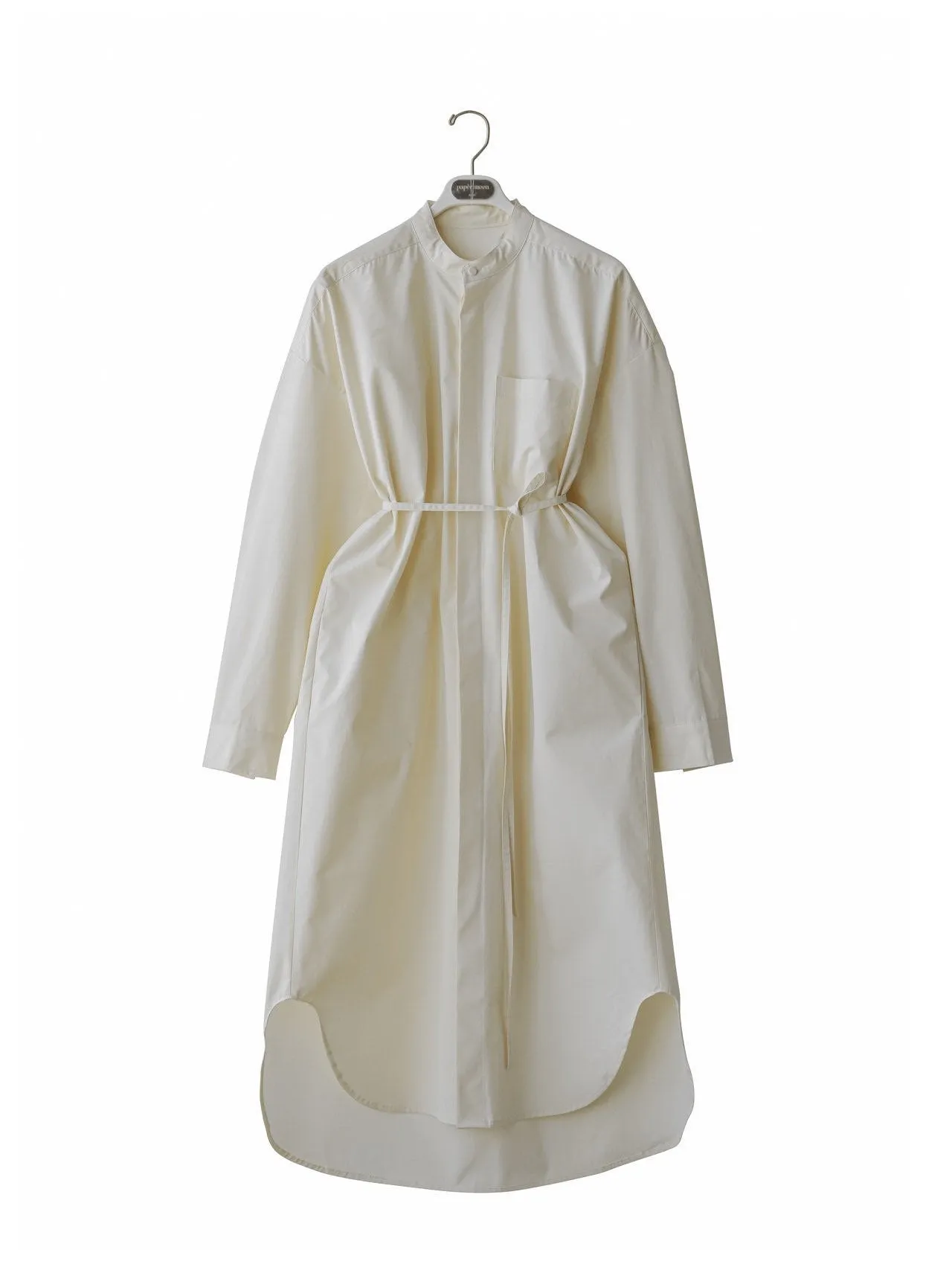 HENLEY NECK MAXI DRESS SHIRT
