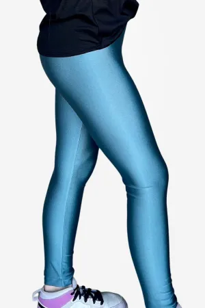 High Shine Long Legging - Blue Rain