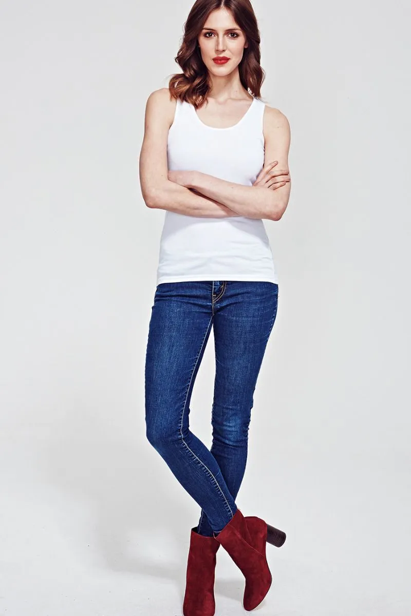 Hot Squash White The Essential Vest Womens Top