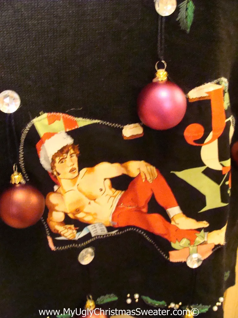 Hottie Guy Tacky Ugly Christmas Sweater 3D Ornaments (b47)