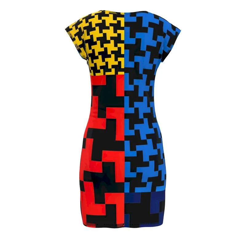 Houndstooth Ladies Tunic T-shirt Dress