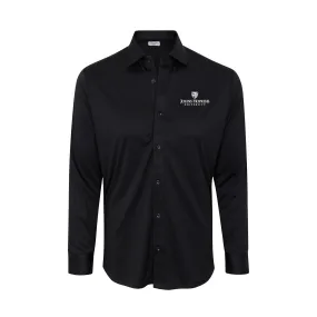 Johns Hopkins Quattro Flex Dress Shirt with Semi-Spread Collar Black