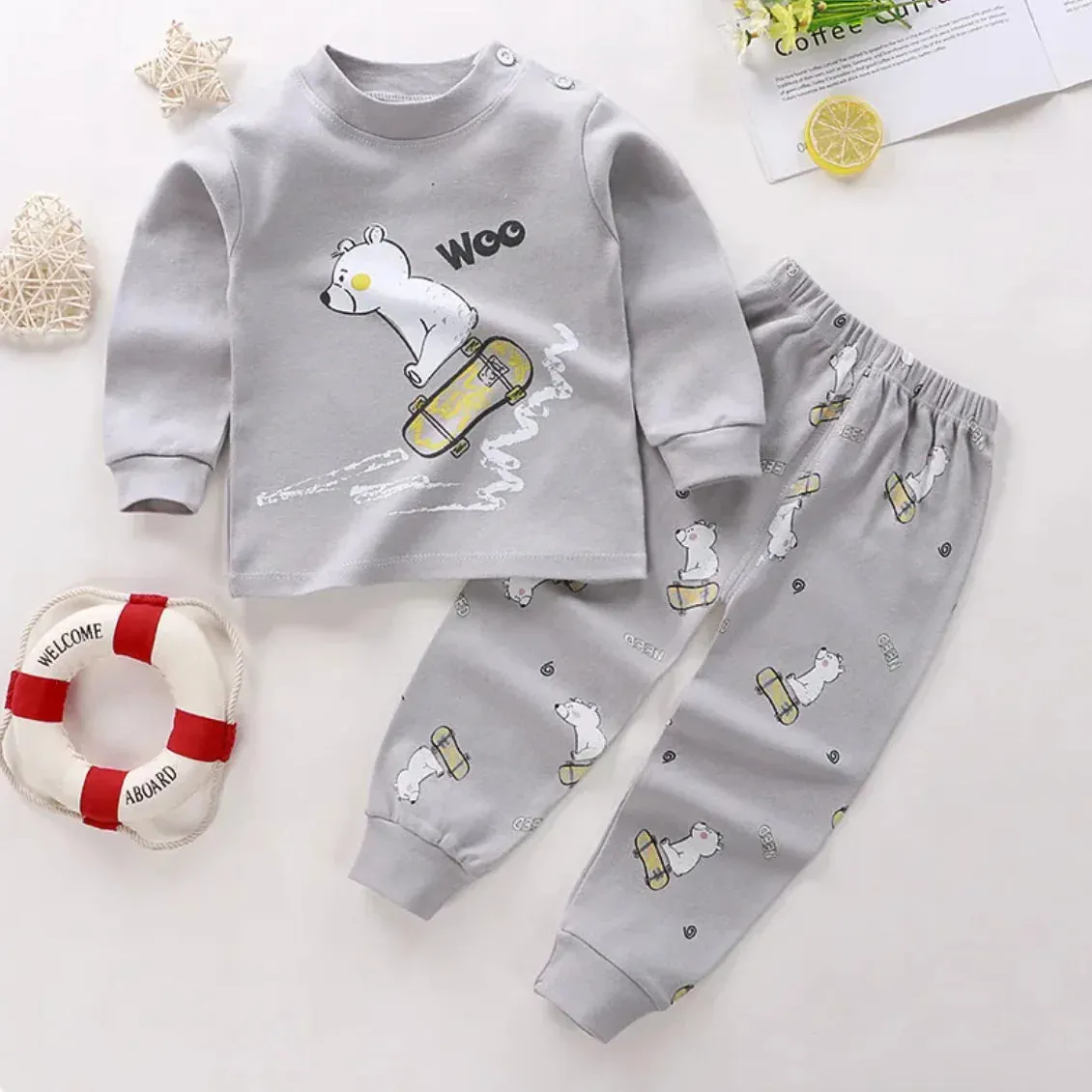 Kids CozyCotton Long Johns Pajama Set