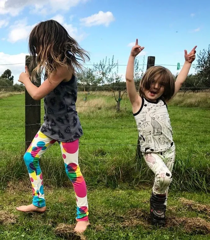 Kids Tights Big Pink Floral