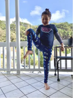 Kids Tights Big Pink Floral