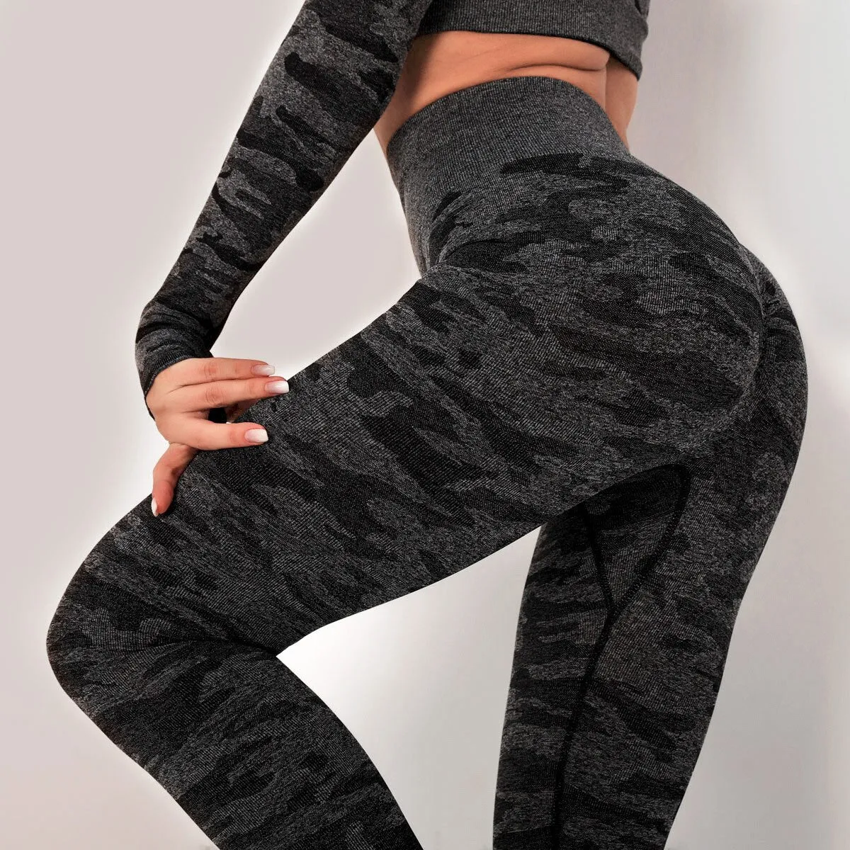 KittenAlarm - Mojoyce Camouflage Yoga Pants Workout Push Up Leggings Women Gym Clothing Fitness High Waist Tights Seamless Sportswear