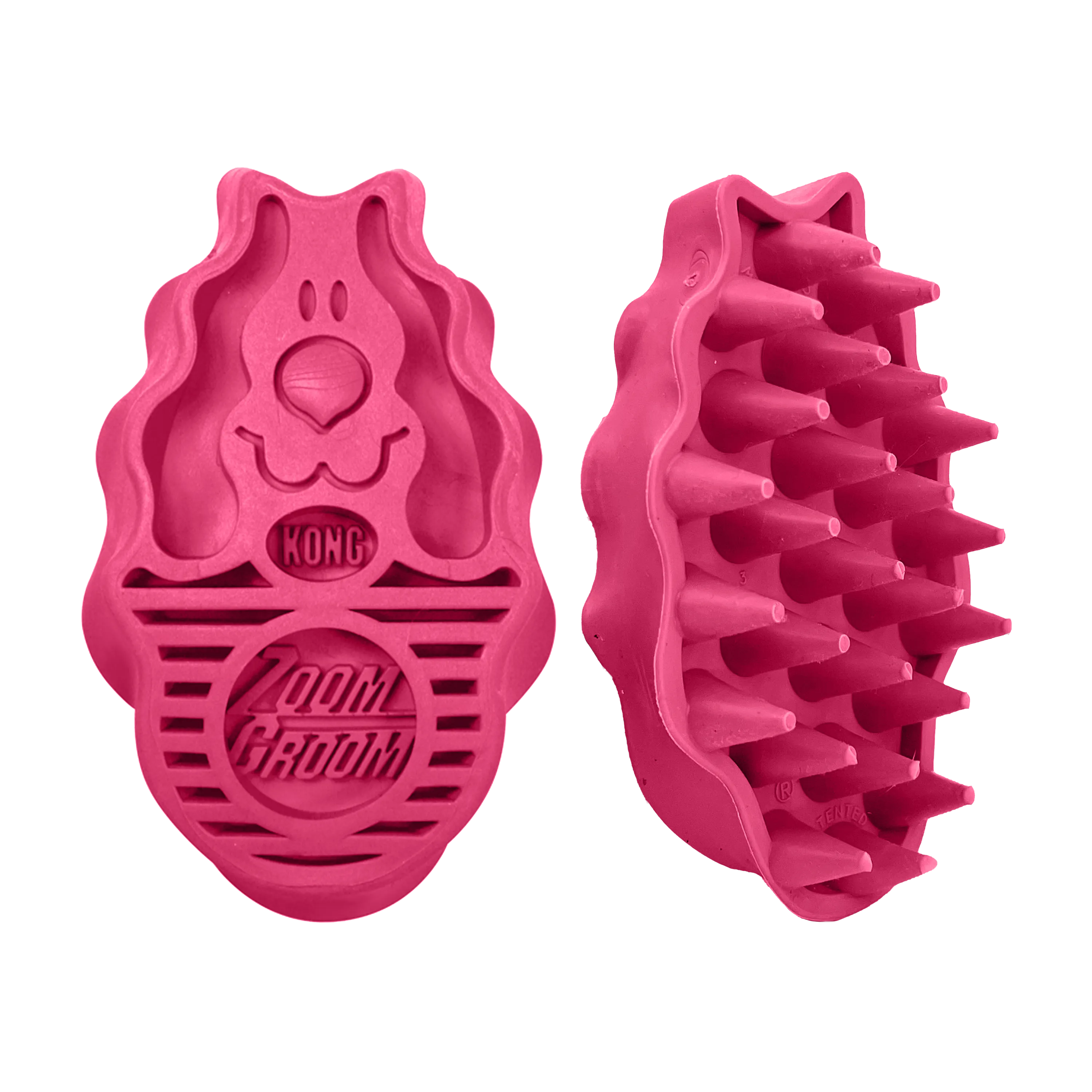 KONG ZoomGroom™ Raspberry Dog Grooming Brush