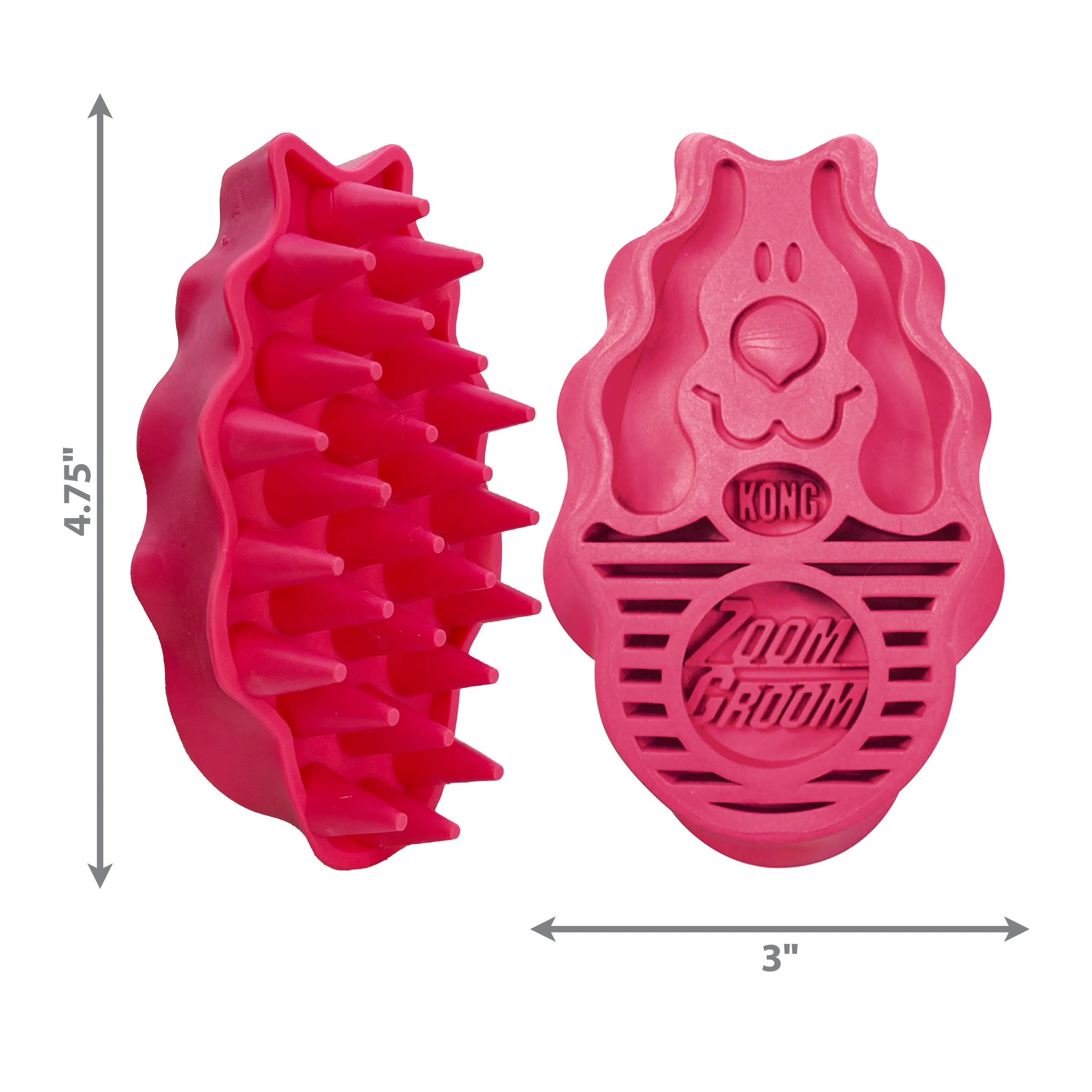 KONG ZoomGroom™ Raspberry Dog Grooming Brush