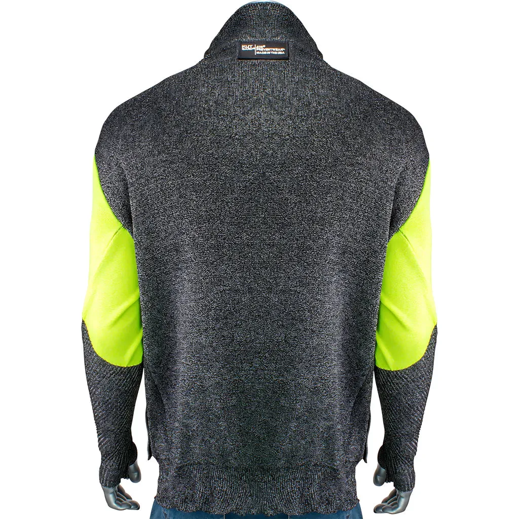 Kut Gard P601BP4CMHVBPP1TH-S ATA Blended Cut Resistant Pullover with Hi-Vis Sleeves