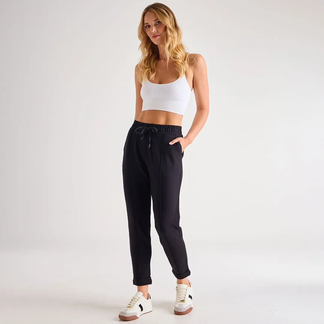 Ladies Ponte Jogger Black