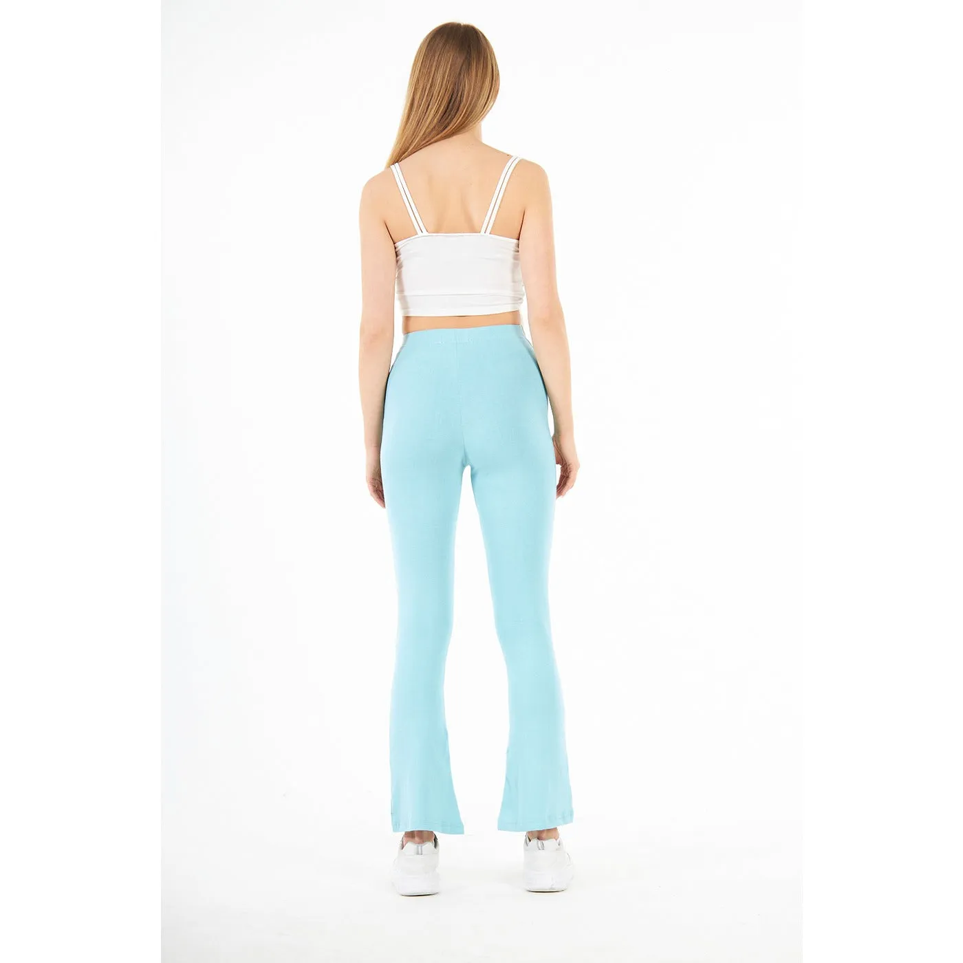 Light Blue Boot-Cut Leggings
