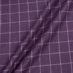 Lilac Checkered Purple Wool Blend