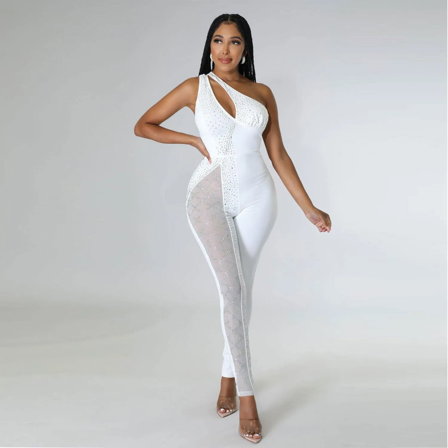 LovelyRLovely Women's Rhinestone One-piece Jumpsuit