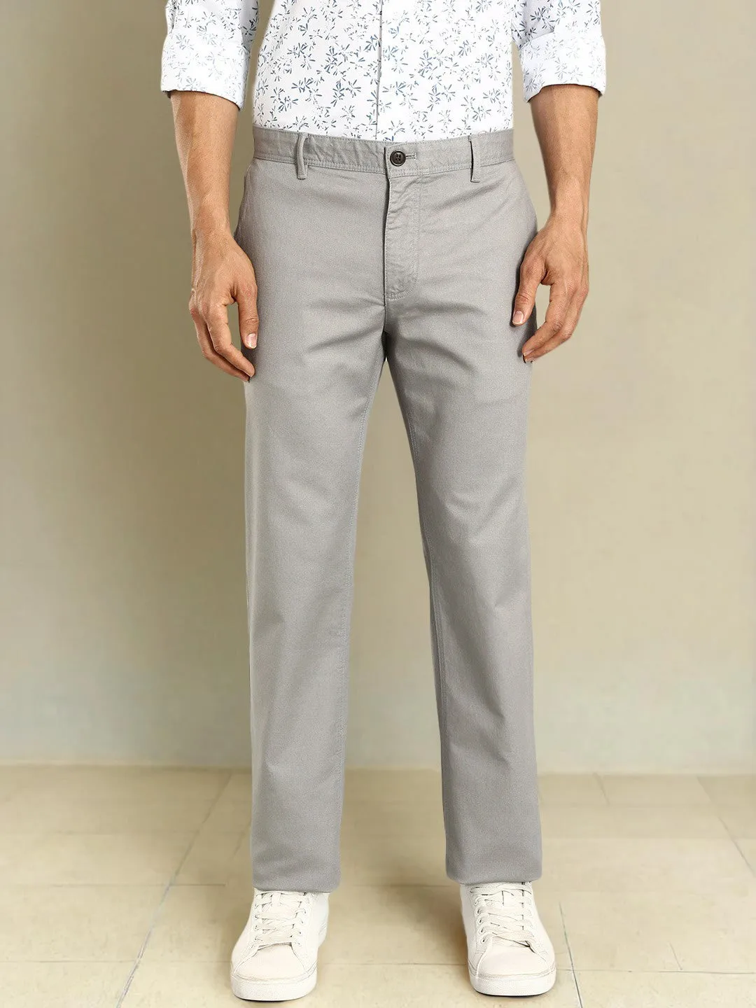 Men Kansas Fit Cotton Stretch Trouser