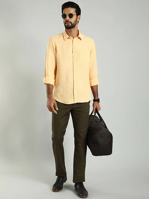 Men Kansas Fit Cotton Stretch Trouser