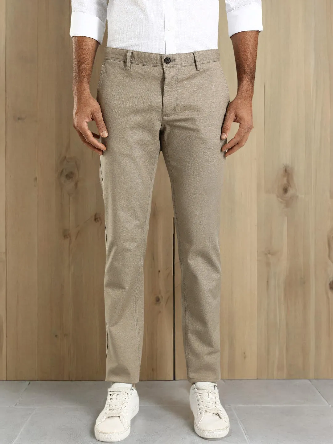 Men Kansas Fit Cotton Stretch Trouser