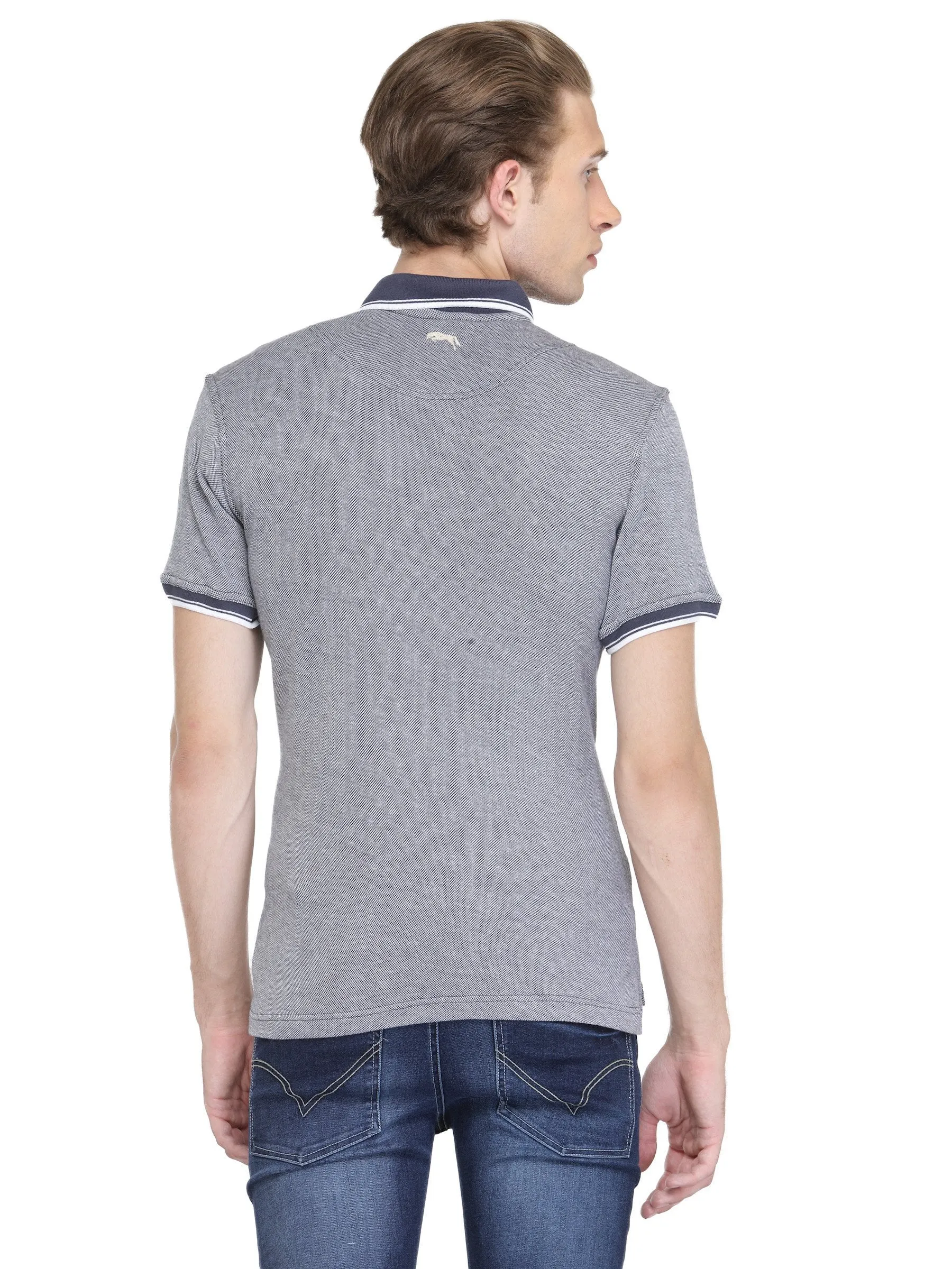 Men Solid Polo Collor T-Shirt