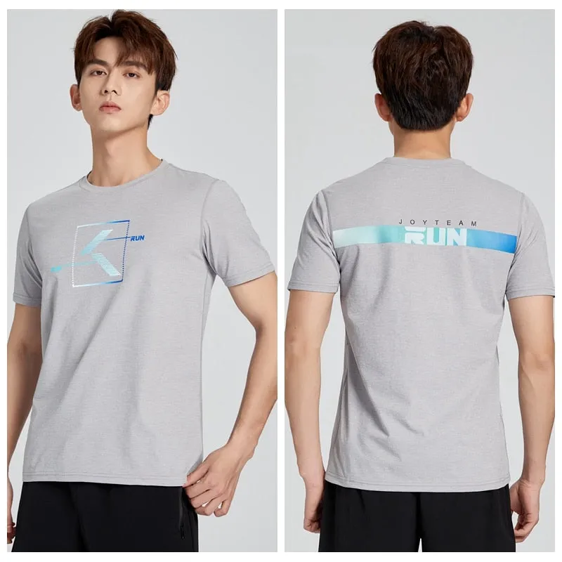 Men's Fitness Jogging Shirts Elastic Quick Dry Sports Mesh Tshirt Tights Gym Running Tops Short Sleeve Tees Blouses Clothes