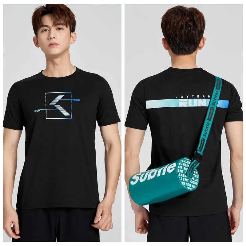 Men's Fitness Jogging Shirts Elastic Quick Dry Sports Mesh Tshirt Tights Gym Running Tops Short Sleeve Tees Blouses Clothes