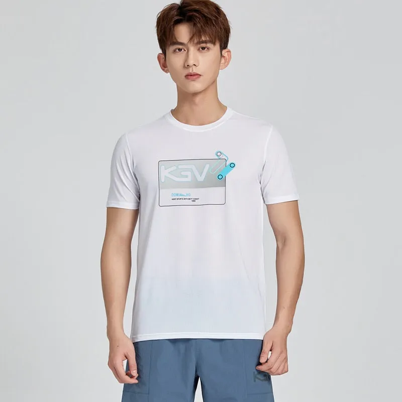 Men's Fitness Jogging Shirts Elastic Quick Dry Sports Mesh Tshirt Tights Gym Running Tops Short Sleeve Tees Blouses Clothes
