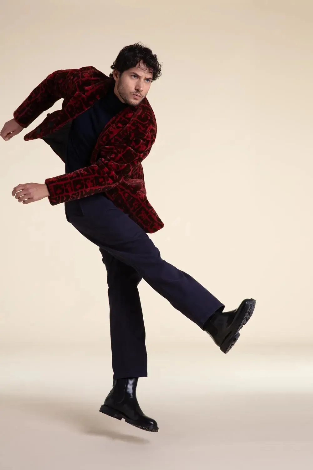 Mens sheared mink coat