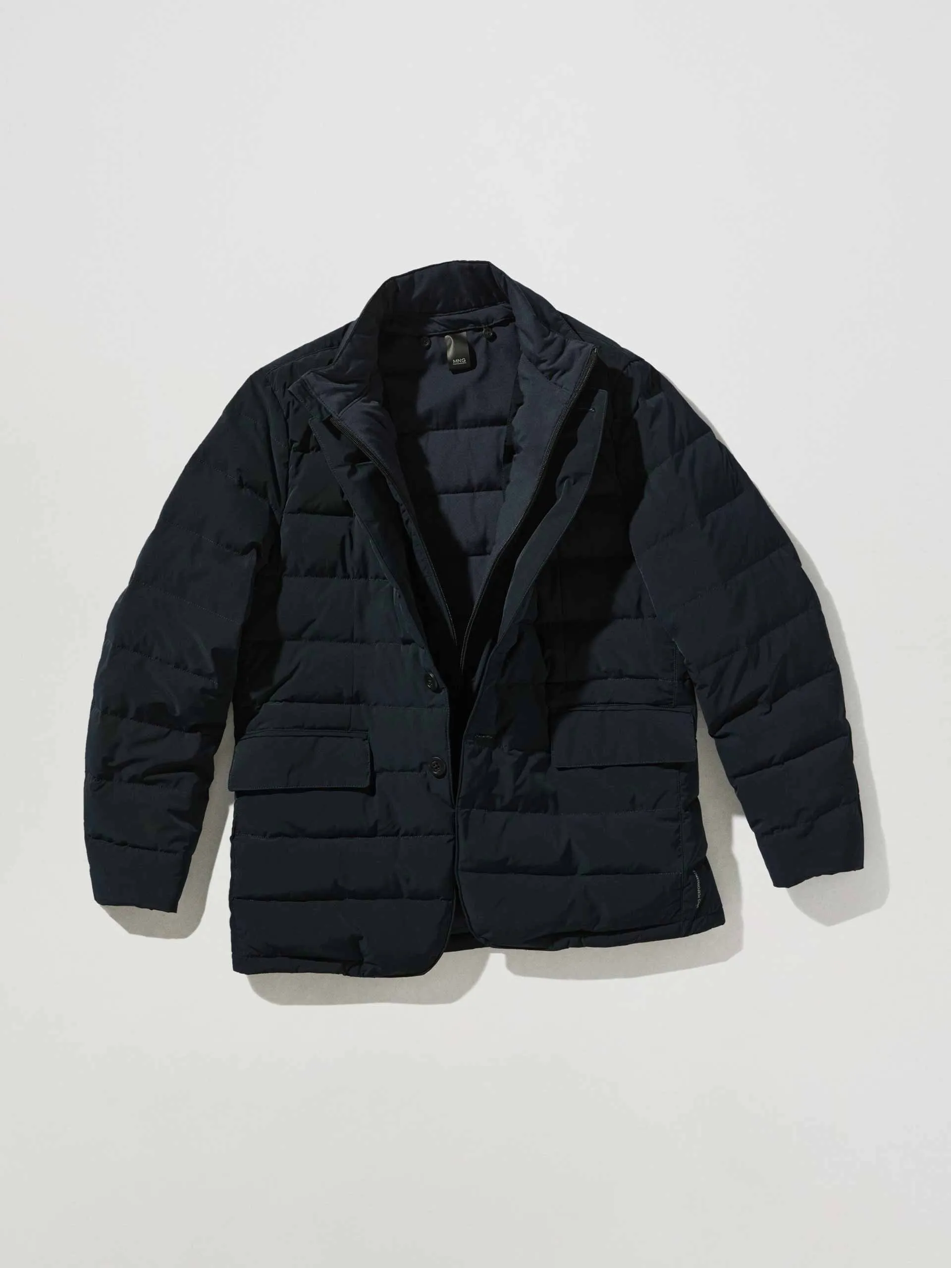Navy quilted jacket