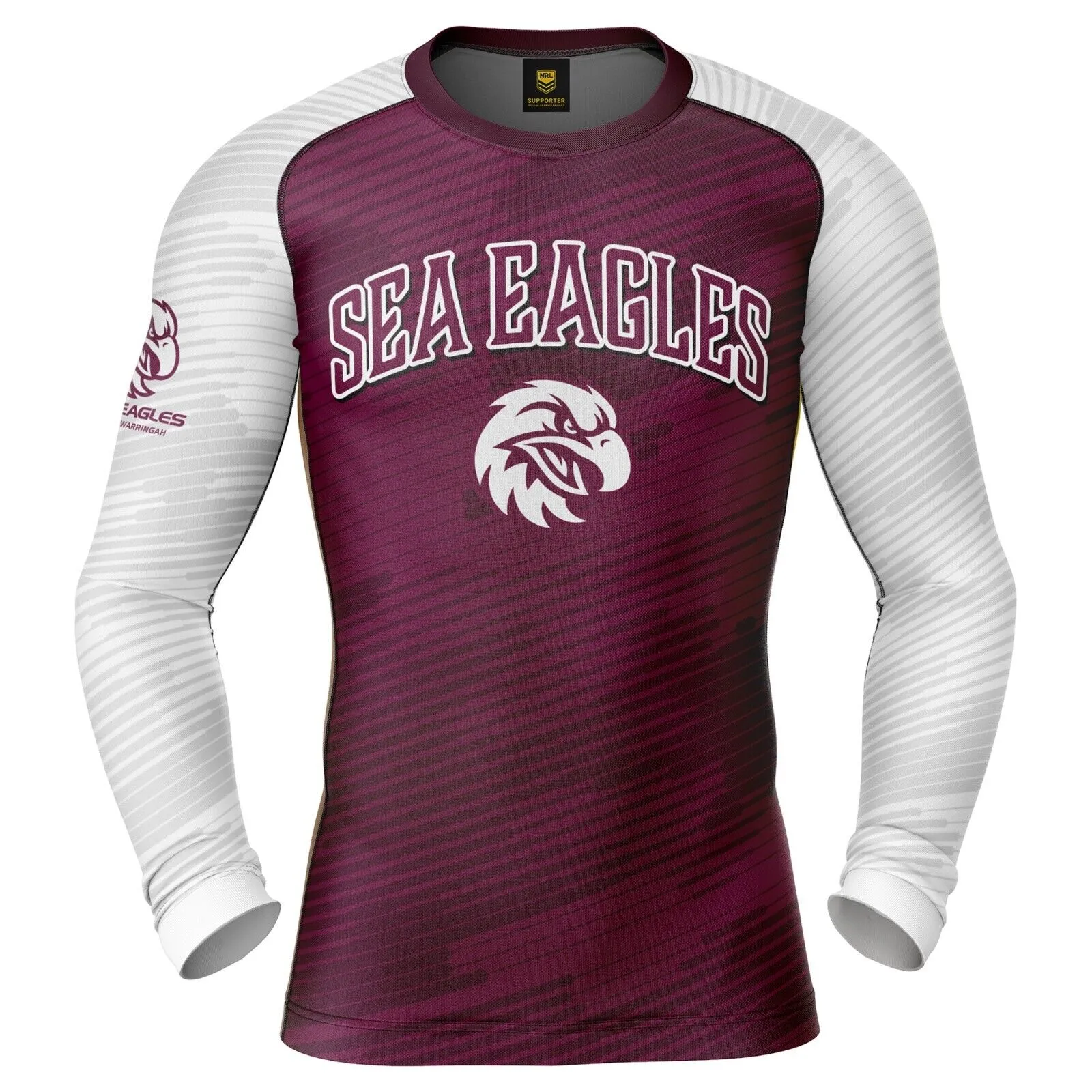 NRL Barrel Rash Vest - Manly Sea Eagles - UPV 50  - Sun Shirt - Adult