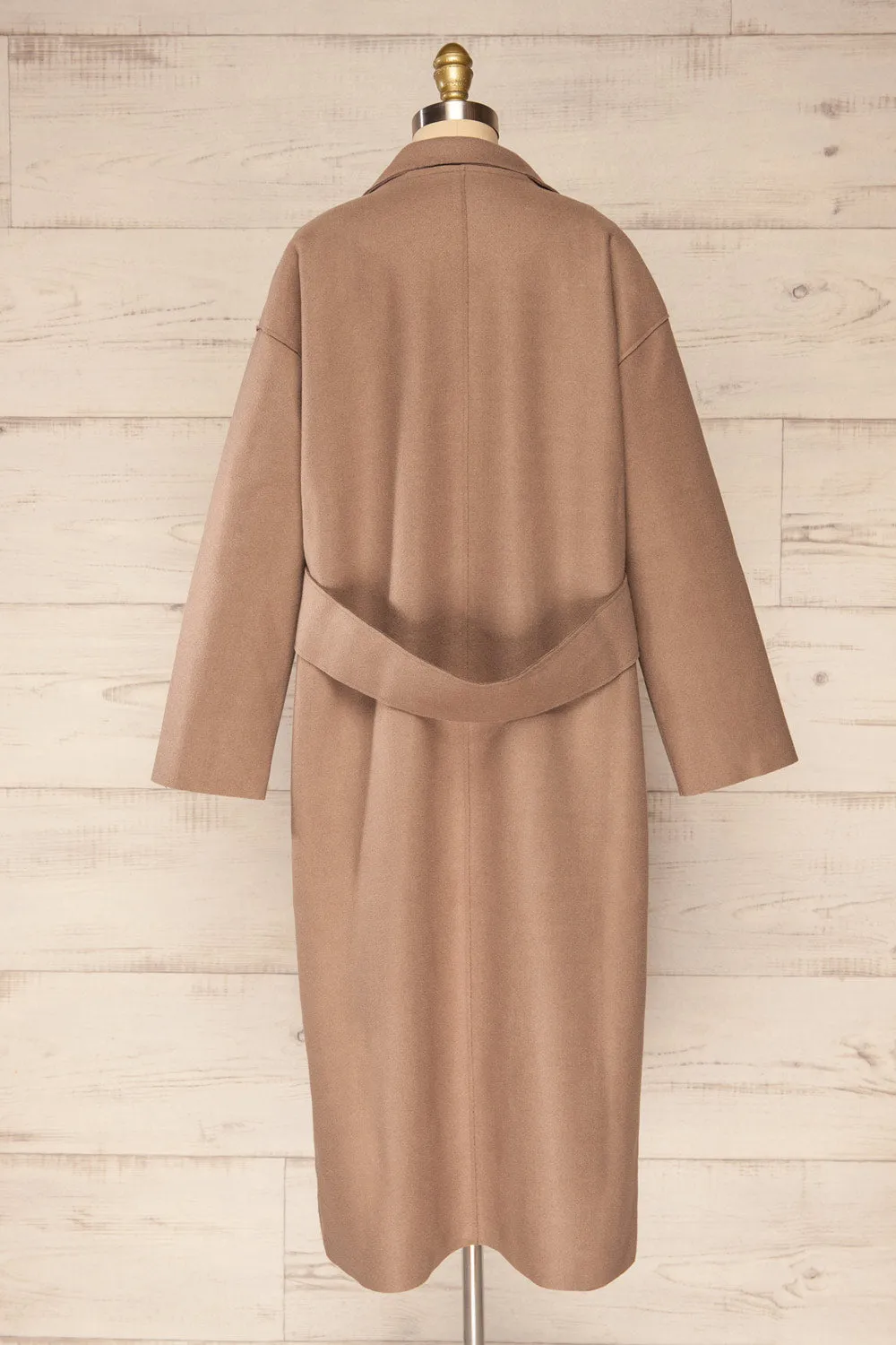Oia Mocha | Open Front Trench Coat